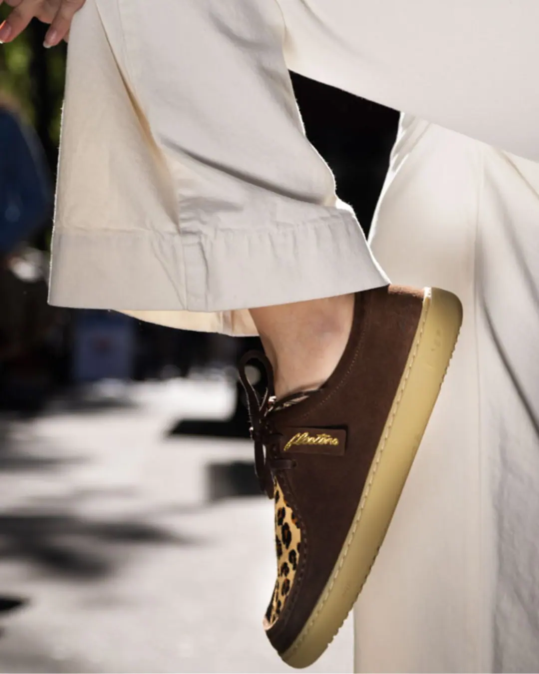 Босоногие полуботинки Fleeters Avocado — леопардовый и шоколадный коричневая подошва, фото 7