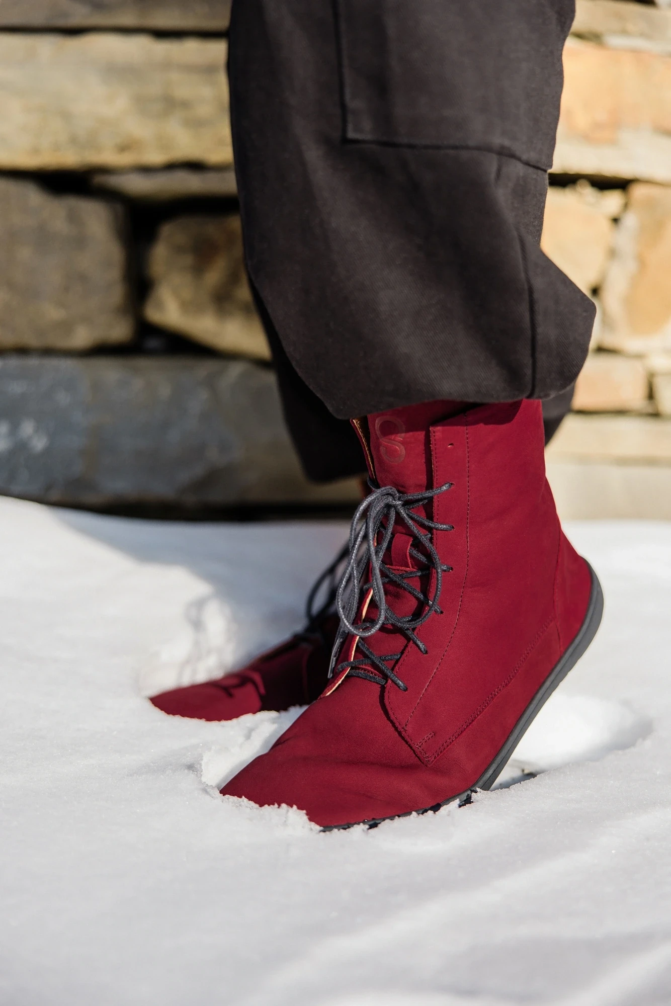 Босоногие ботинки Shapen COZY 2.0 — бордовый, фото 12