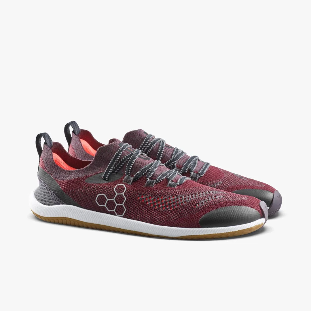 Кроссовки Vivobarefoot Primus Flow Knit — женская модель, тёмно-бордовый, фото 4