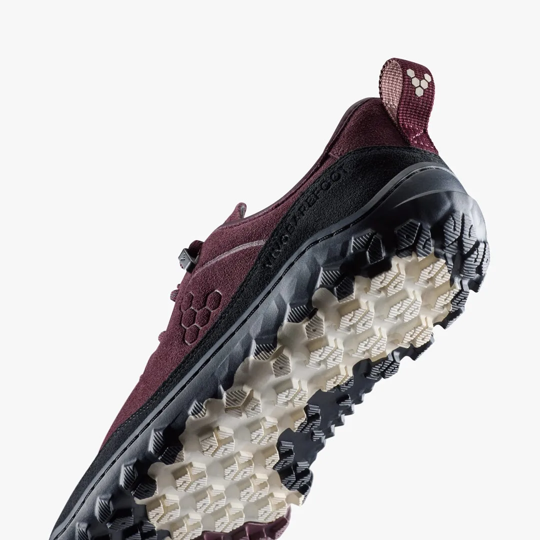 Кроссовки Vivobarefoot Tracker Leather AT Low II Suede — мужская модель, бордовый, фото 8