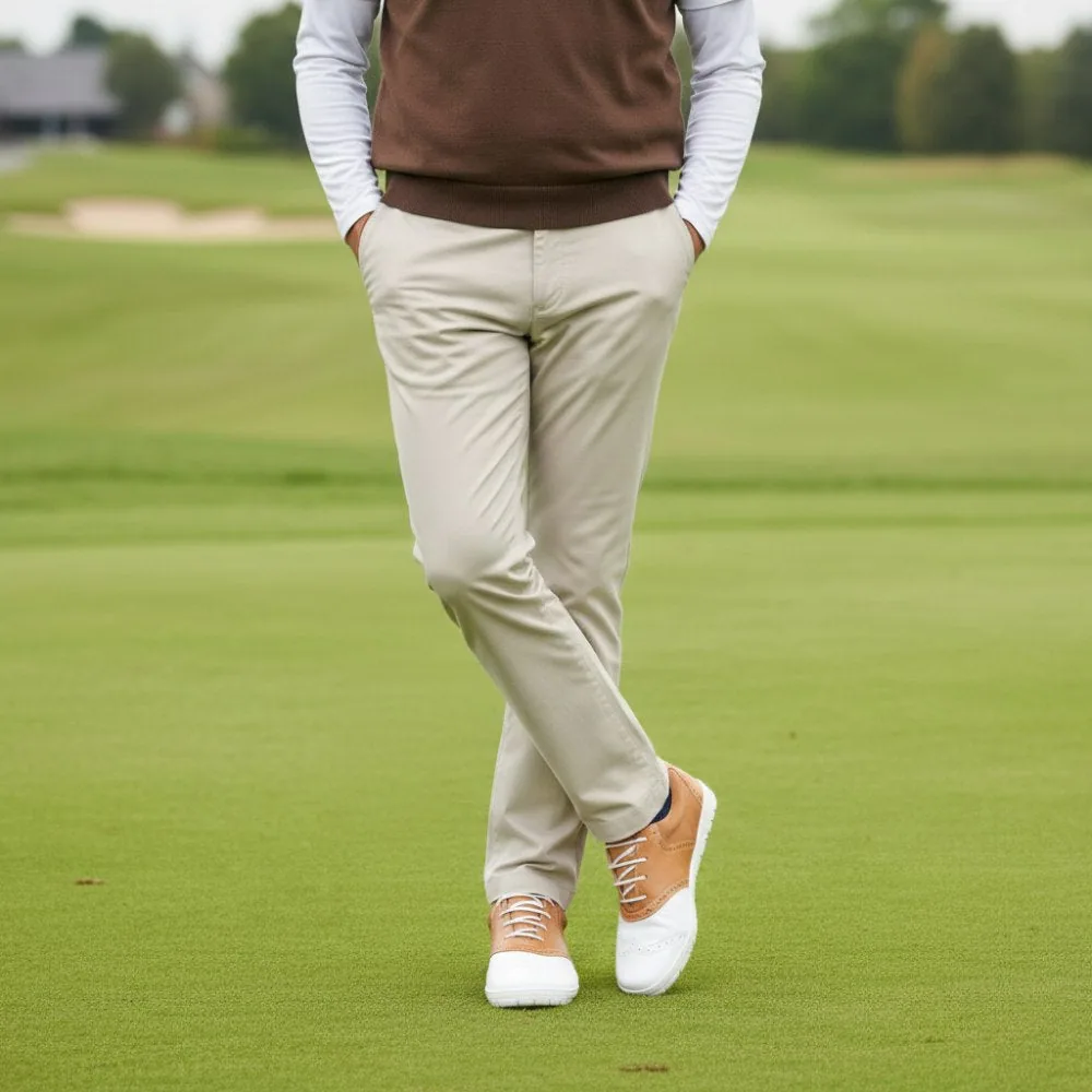 Полуботинки для гольфа ZAQQ LINQ Golf Brown Waterproof, фото 15