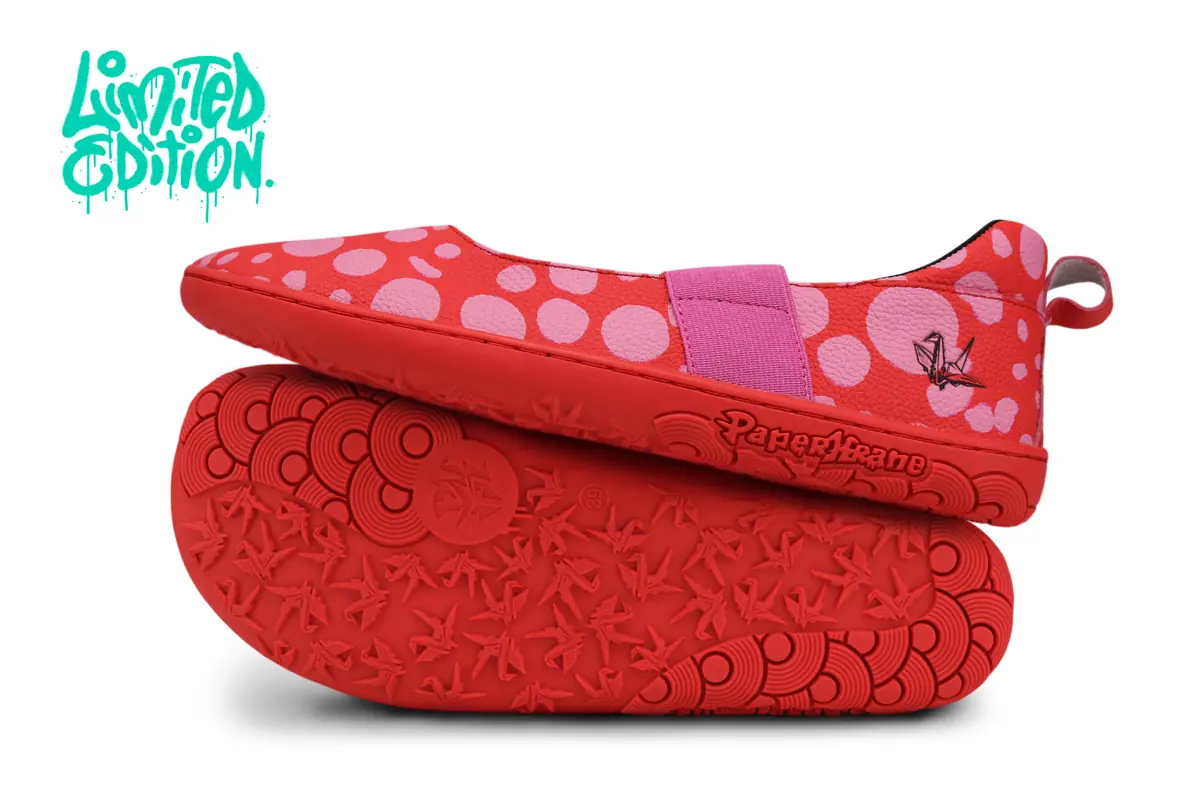 Босоногие туфли Paperkrane RED DOTTY — детские