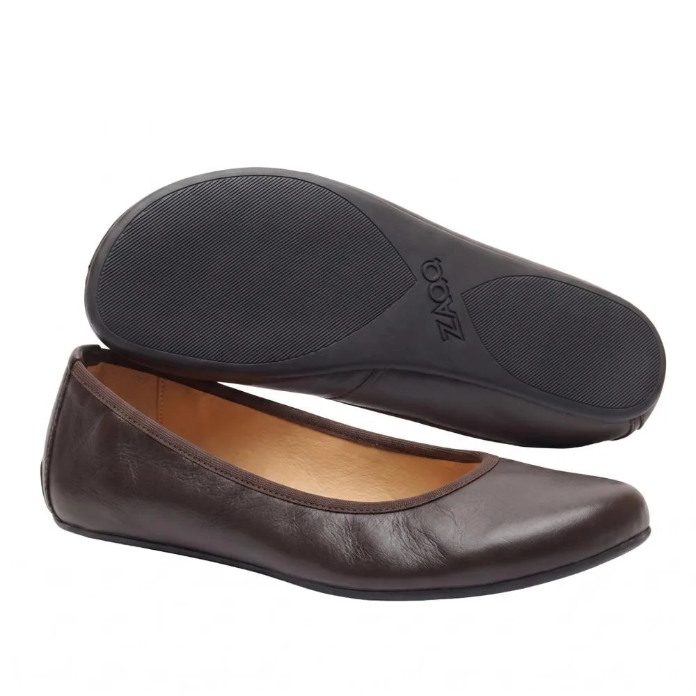 Женские балетки ZAQQ QARMA Dark Brown (тёмно-коричневый цвет), фото 2