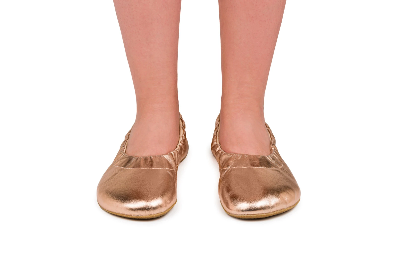 Балетки Ahinsa Chic Preciosa Barefoot — розовое золото, фото 13