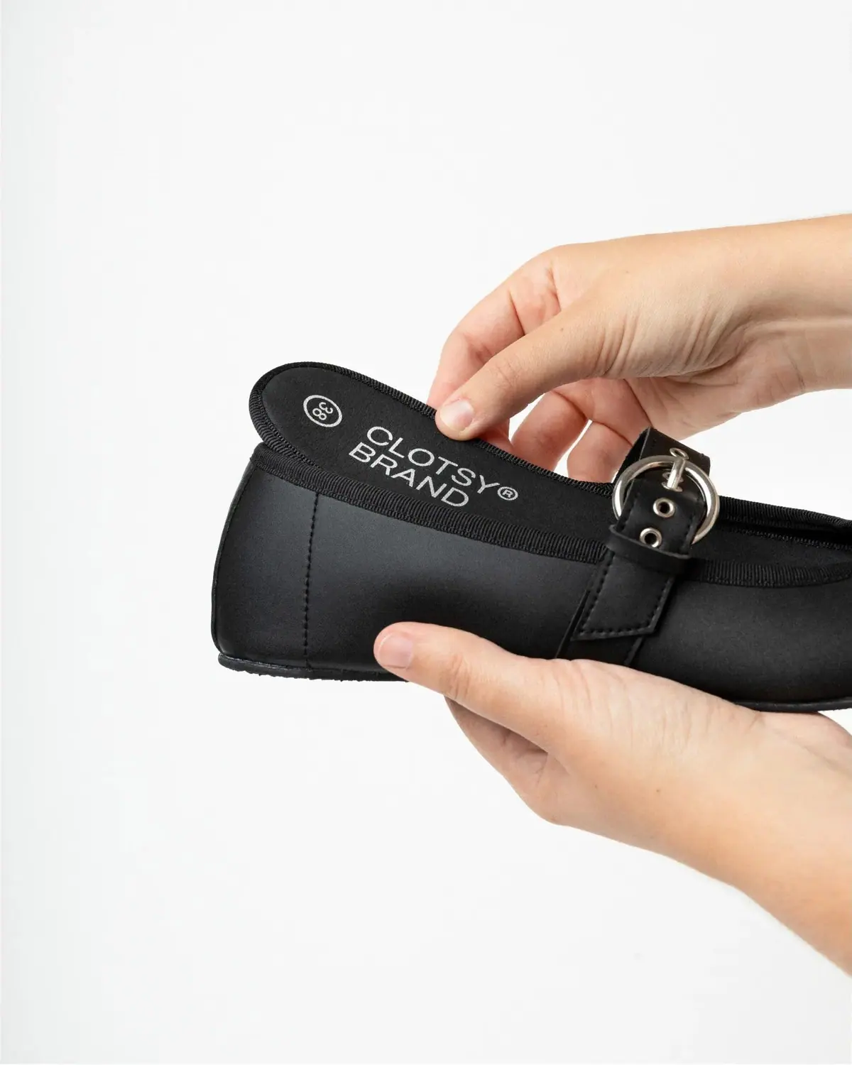 Босоногие балетки Clotsy Fivela — чёрные, фото 5