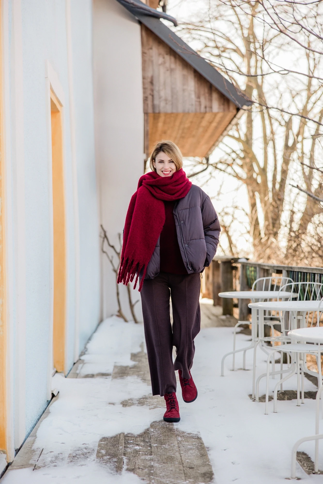 Босоногие ботинки Shapen COZY 2.0 — бордовый, фото 2