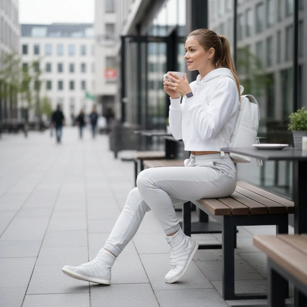 Кроссовки для женщин и мужчин ZAQQ SPARQ High White (белый цвет), фото 9