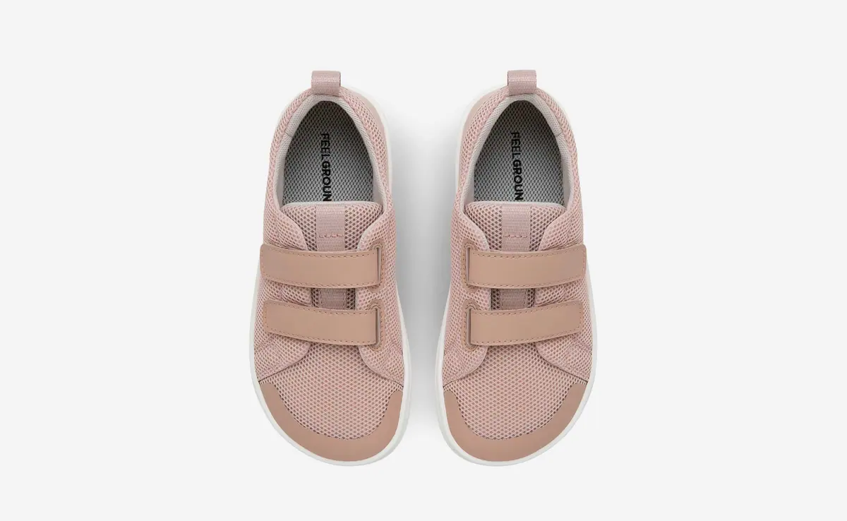 Детские босоногие кроссовки Feelgrounds Original Mesh Kids — пыльно-розовый, фото 2