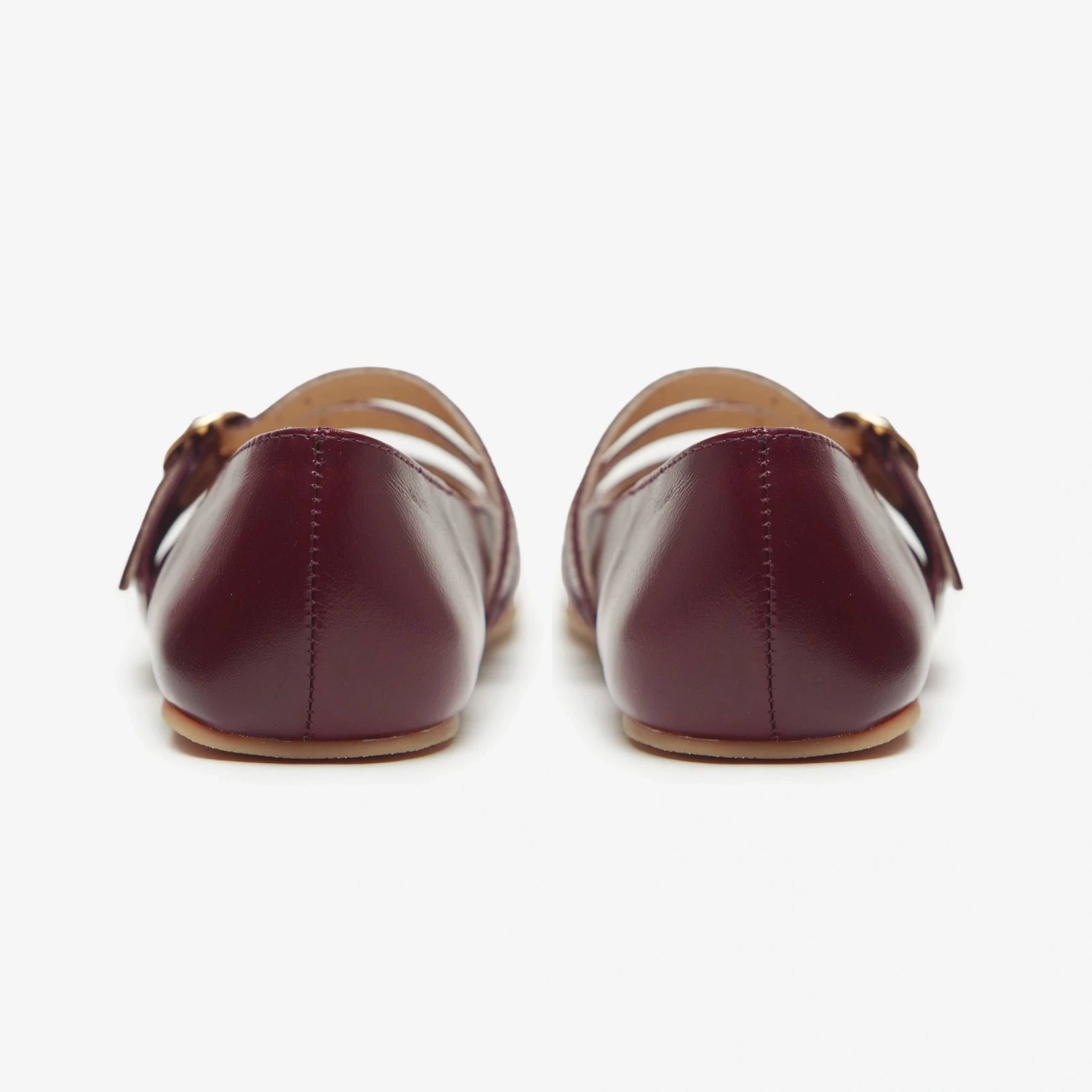 Босоногие туфли Origo Double Strap Mary Jane — лаковый бордовый, фото 5