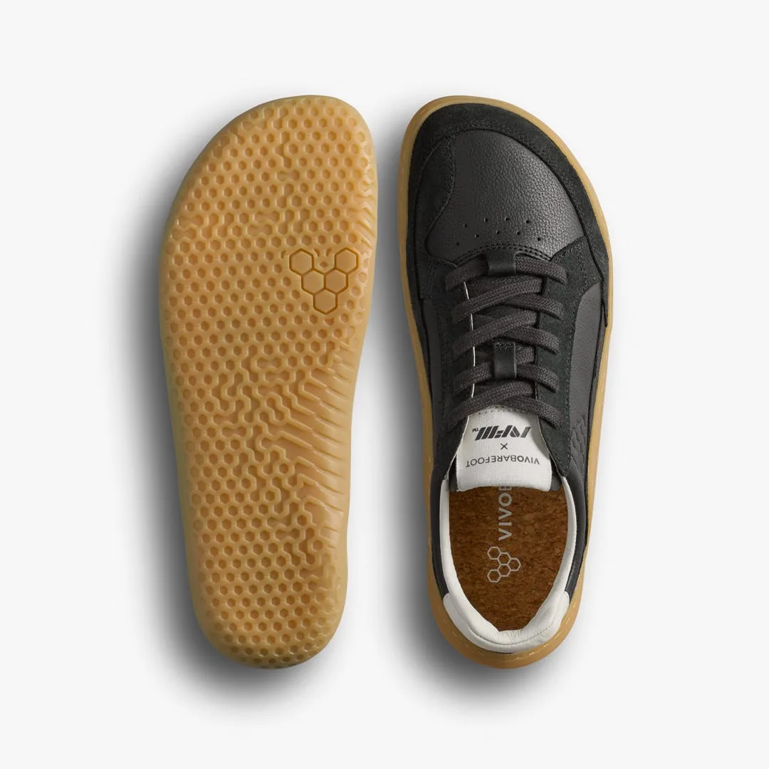 Кроссовки Vivobarefoot Gobi II Sneaker Leather — мужская модель, чёрный, фото 3