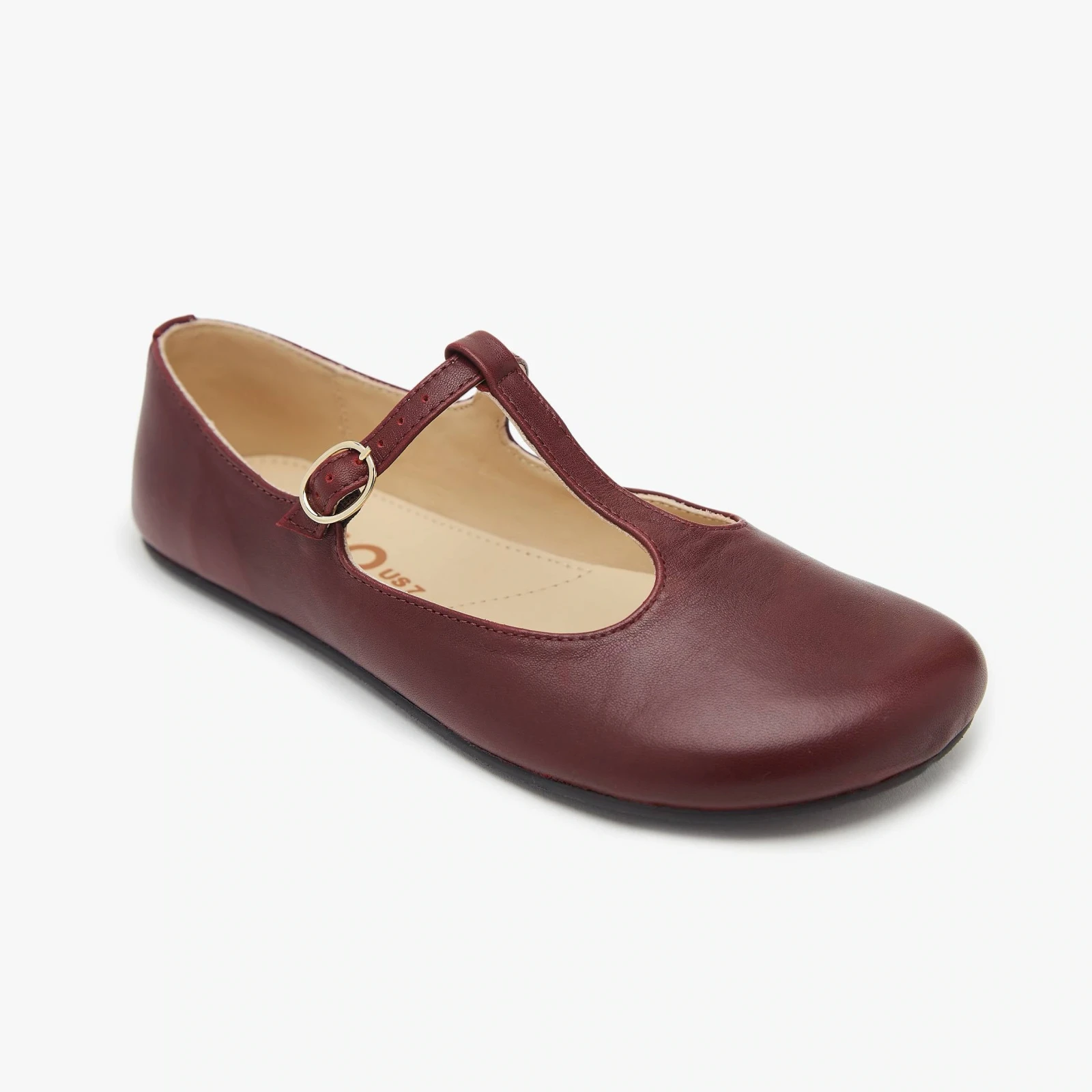 Босоногие туфли Origo Mary Jane T Strap — винный