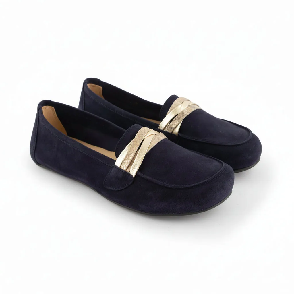 Женские мокасины ZAQQ QERP Dark Blue (тёмно-синий цвет) — фото 1 из 11