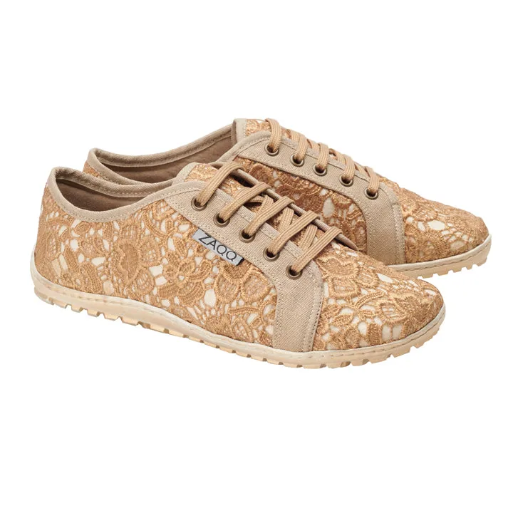 Женские кроссовки ZAQQ QELLY Beige Gold (золотистый цвет) — фото 1 из 4