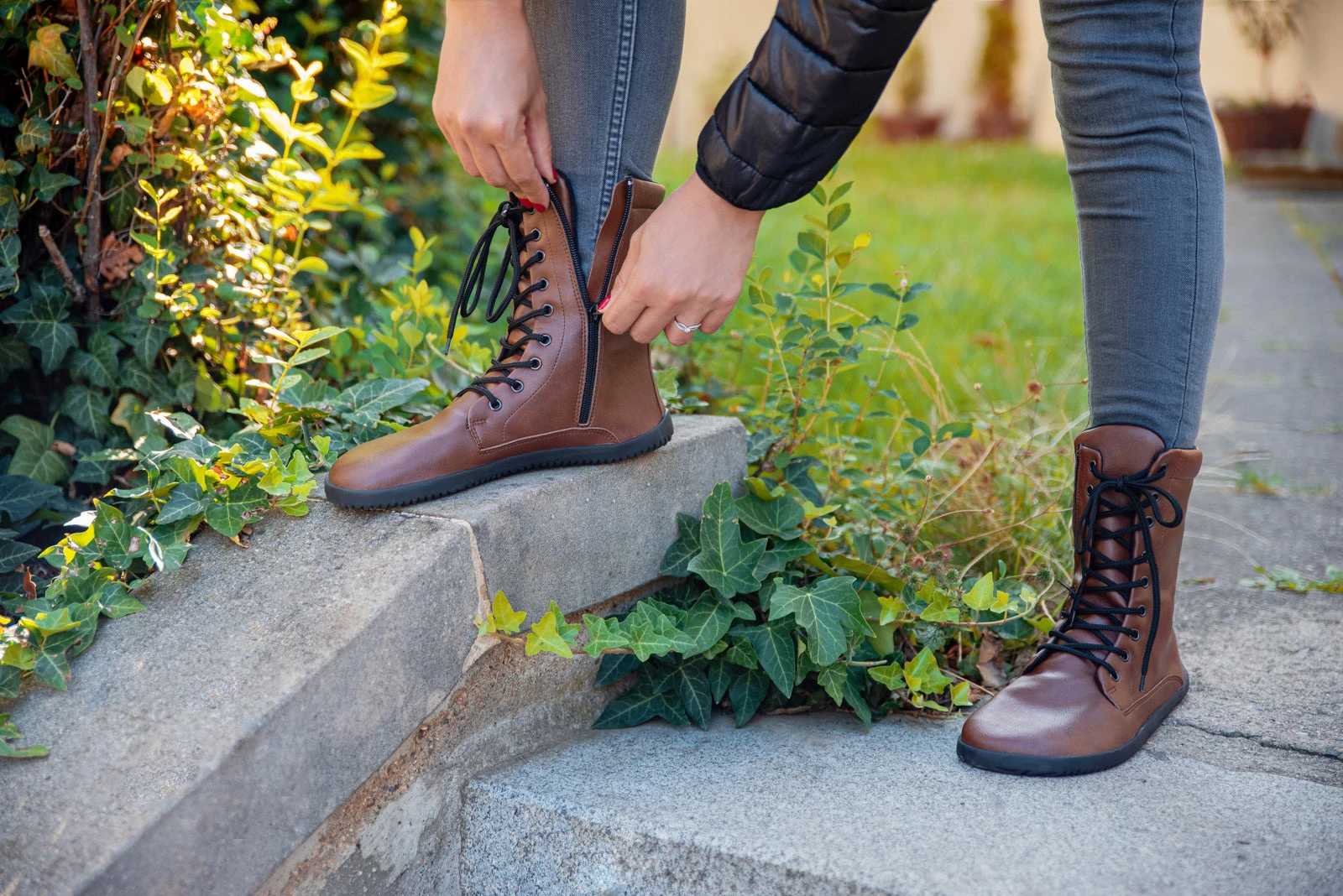 Сапоги Ahinsa Jaya Zip Barefoot — коричневый, фото 10